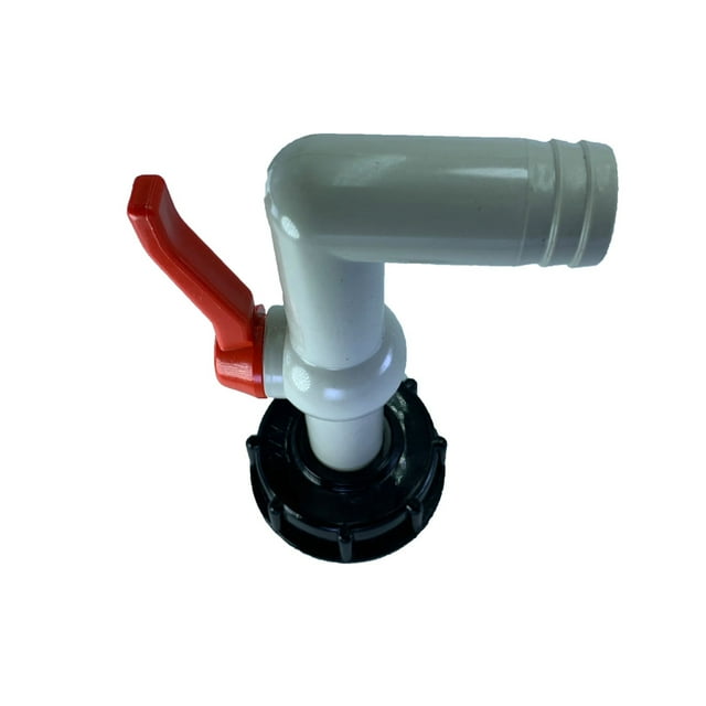 Scienceny Reemplazo de grifos de caño de contenedor IBC, grifo de agua de jardín doméstico, conector de Control de encendido/apagado, piezas de Materiales de construcción 90° 25mm Scienceny TO008844-03
