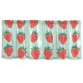 thumbnail image 7 of Yayeee Kitchen Curtains Tier Set of 2 Light Filtering 57"x24" Over Sink Window Panels, Red Strawberry, 7 of 7
