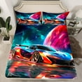 thumbnail image 2 of Castle Fairy Racing Car Twin Sheet Sets for Female Men,Speed Race Car Bedding, 2 of 7