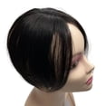 thumbnail image 6 of Clip in Human Hair Bangs Middle Part Indian Fringe Hairpieces Straight Natural Hair Crown Topper Clip in Top Hairpieces for Women with Thinning Hair, 6 of 7
