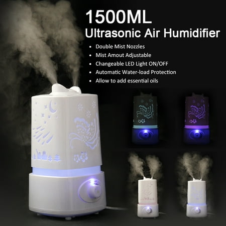 Mist Humidifier,Humidifiers - Ultrasonic Cool Mist Humidifier, Filter-Free, 1 Gallon, for Home Bedroom Baby Nursery and Office, White