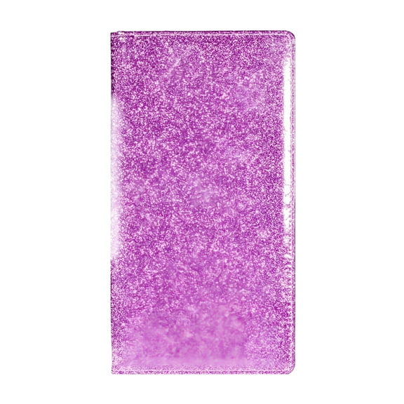 GJX Super Car Registration And Insurance Holder Glitter PU Leather Accessories Interior For Women Wallet Case With Closure Documents Cards Driver License Gold