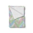 thumbnail image 2 of Pastel Soft Flannel Fleece Blanket, Soft Colored Realistic Parquet Wooden Floor Pattern Herringbone Country Home Print, Cozy Plush for Indoor and Outdoor Use, 60" x 80", Multicolor, by Ambesonne, 2 of 5