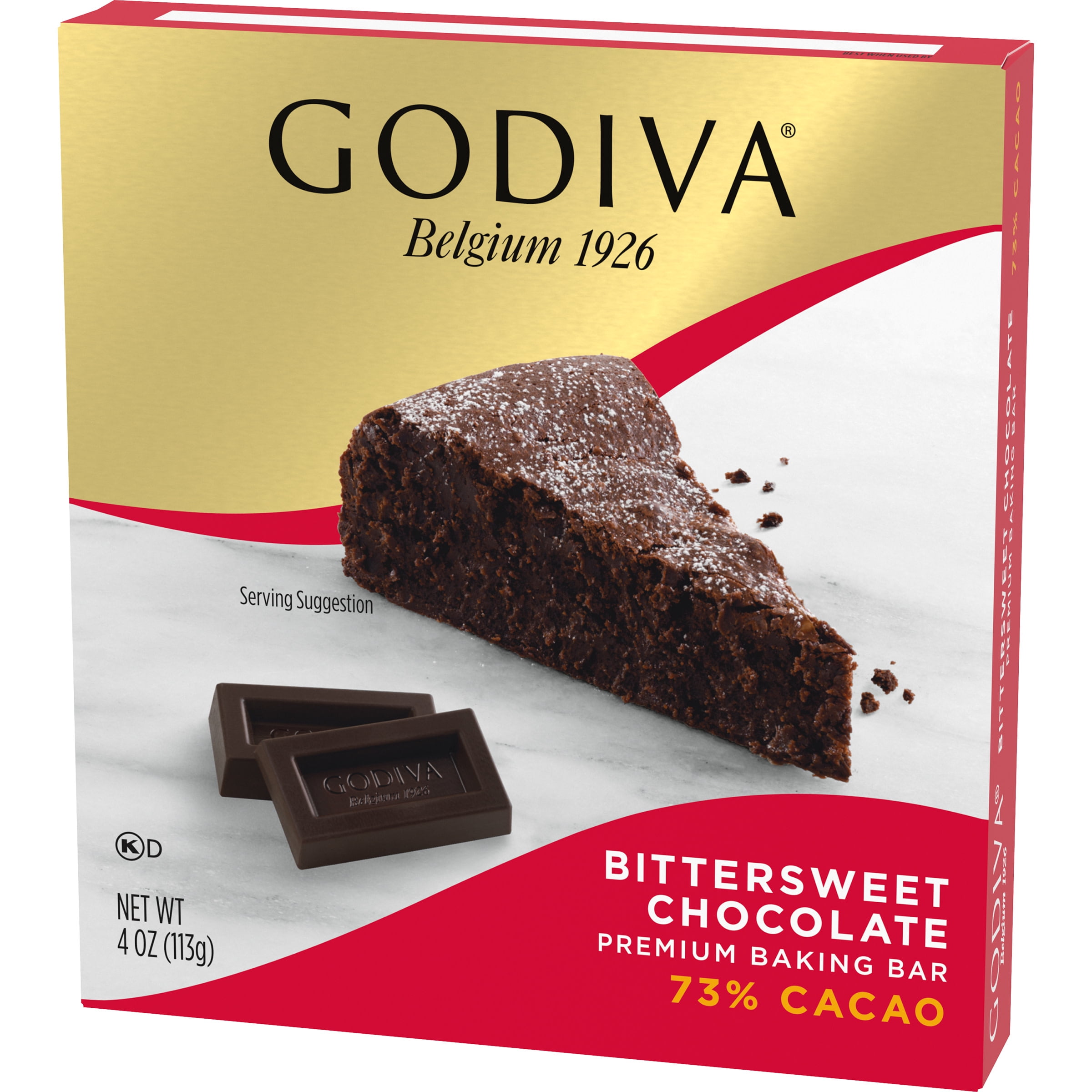 Godiva Bittersweet Chocolate Premium Baking Bar With 73 Cacao 4 Oz Box Walmart Com