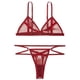 thumbnail image 1 of Conjunto de lencería con aros de 2 piezas Gibobby Ropa interior de dos piezas Ropa de dormir Rojo XXL, 1 of 5