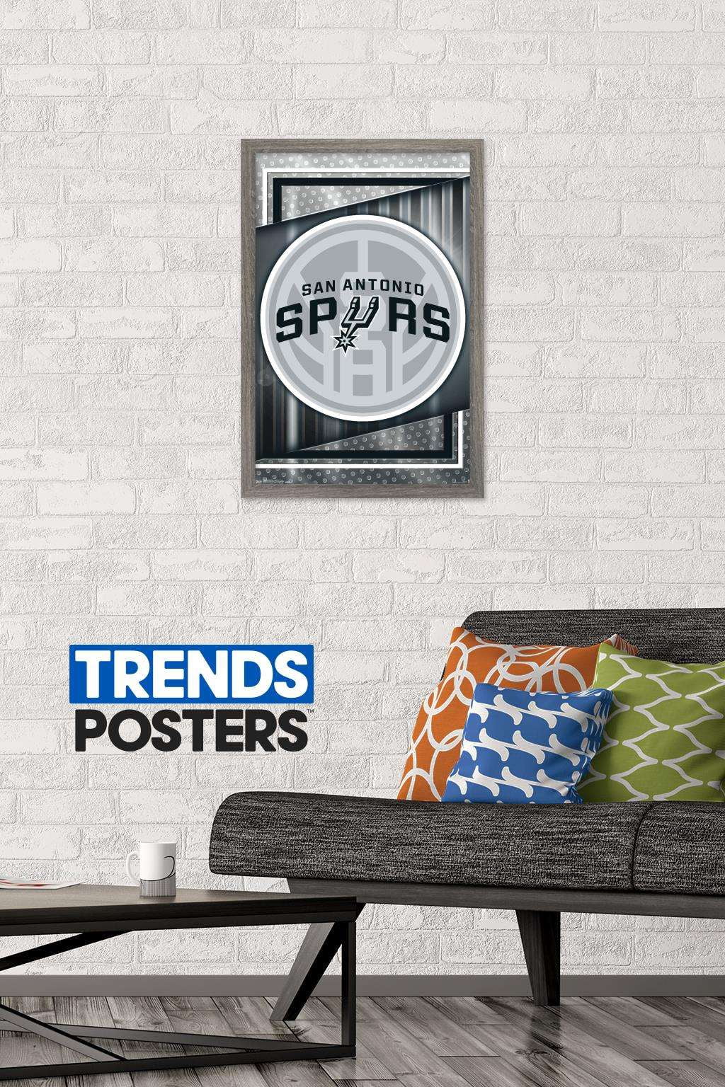 NBA San Antonio Spurs - Logo 17 Wall Poster, 14.725" x 22.375", Framed