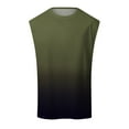 thumbnail image 2 of Caqnni Mens Tank Tops Gradient Color Lightweigh Sleeveless Crewneck T-shirt Gym Workout Tank Top Casual Summer Beach Tank Top (AG,3XL), 2 of 4