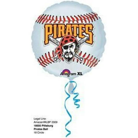 Anagram 44335 18 in. Pittsburgh Pirates Foil Flat Balloon