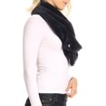 thumbnail image 4 of Sakkas Colette Faux Mink Warm Winter Soft Luxurious KeyHole Scarf - 1787-navy - One Size Regular, 4 of 5