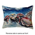 thumbnail image 2 of Betsy Drake Interiors Two Red Crabs Small Noncorded Pillow 11x14, 2 of 2