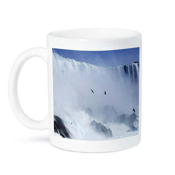 3dRose, Famous Niagra Falls Straddling NY n Canada, 15oz Mug