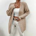 thumbnail image 3 of ShomPort Women's Open Front Long Sleeve Knit Cardigan Oversized Sweaters Thick Lounge Outwear, 3 of 6