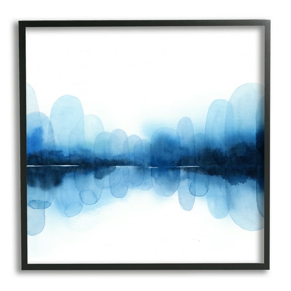 Stupell Indtries Reflecting Blue Arches Abstract Layered Shapes over White,24 x 24,Design by Grace Popp
