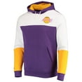 thumbnail image 2 of Men's Mitchell & Ness Purple Los Angeles Lakers Hardwood Classics Fusion 2.0 Colorblock Pullover Hoodie, 2 of 4