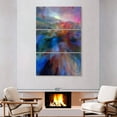 thumbnail image 2 of Elephant Stock Colorland Wall Art - Vertical Multi Panel Canvas - Living Room Wall Decor - Abstract Multi Panel - Teal And Blue Decor By Annette Schmucker - 48" x 74", 2 of 4