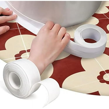 Caulk Tape, 1 Packs 1.5" x 10.5Ft Caulk Tape Waterproof Self Adhesive Caulk Strip Caulking Sealing Tape for Kitchen Countertop,Sink,Bathroom,Toilet,and Bathtub Floor Wall Edge Protector
