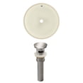 thumbnail image 1 of 16-in. W Round Bathroom Undermount Sink Set In Biscuit - Brushed Nickel Hardware - Overflow Drain Incl. AI-24821, 1 of 7