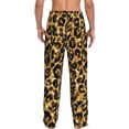 thumbnail image 3 of Xecao Gold Glitter Leopard Men's Straight Lounge Pajama Pants: The Ultimate in Comfortable Sleepwear, 3 of 9