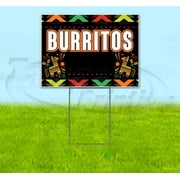Fiesta Burritos (18" x 24") Yard Sign, Includes Metal Step Stake