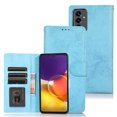 thumbnail image 6 of SaniMore for Samsung Galaxy A73 5G 6.7" 2022 Case, Flip Folio PU Leather Wallet Cover with Detachable Shell Wrist Strap Kickstand Card Slots Business Shockproof Case with Magnetic Clasp, Lightblue, 6 of 13
