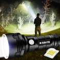 thumbnail image 3 of Linterna LED resistente al agua de 30000-100000 lúmenes, superbrillante, 3 modos, la linterna recargable USB LED Xlm-p70 de 50w más potente-yyc, 3 of 3
