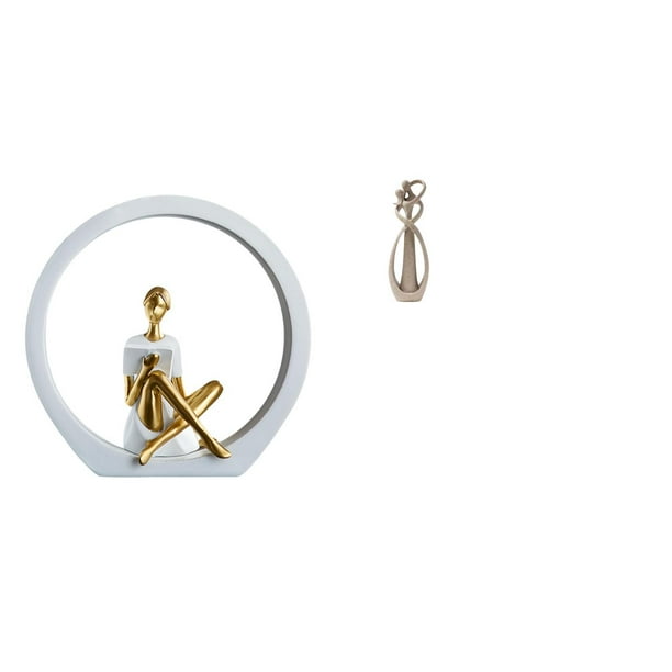 Figura De Niña, Estatua De Mujer, Centro De Mesa, Dormitorio, Regalo Para Lectores, Estantería, Escultura Abstracta De Granja, Amantes Besándose, Colección De Arte De Aniversario, Adorno,