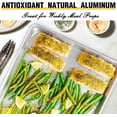 thumbnail image 6 of Commercial Quality Baking Sheet Pan Set, Natural Aluminum Cookie Sheet, General Warp Resistant Baker's Half Sheet Pan, Large Thick Cookie Tray Pans for Baking, Roasting(2 Pack, 18X13In), 6 of 8