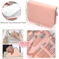 thumbnail image 5 of Juego de manicura y cortaúñas para mujer y hombre, 18 en 1, profesional, de acero inoxidable, para pedicura, kit de herramientas para el cuidado de las uñas, tijeras y kit de aseo con estuche de viaj, 5 of 5