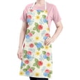thumbnail image 5 of Pioneer Flower Floral Print Pattern Apron for Women and Men, Cotton Linen Waterproof with Pockets, Adjustable, 33x27 Inch for Kitchen, Gardening, BBQ, Salon, 5 of 6
