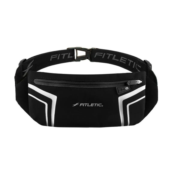 Fitletic Cinturón deportivo moderno para correr para hombres y mujeres - Bolsa resistente al agua - Se adapta a todos los teléfonos inteligentes - Diseño liviano de perfil bajo - Recubrimiento de licr