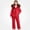 Red, variant on Afuyipoi Toddler Windproof Ski Suit Set 2-PC Hooded Jacket and Adjustable Bib Pants Red 2T