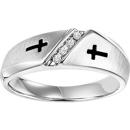 Forever Bride 1/20 Carat T.W. Diamond Sterling Silver Cross Band