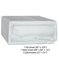 thumbnail image 2 of Kossmai 350 Thread Count Bamboo 4 PCS Sheets Sets Queen Size White, 2 of 4