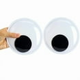 thumbnail image 1 of 6 Pcs Yeux Géants Googly Noir Blanc Grands Yeux Collants, 1 of 5