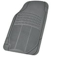 thumbnail image 2 of BDK Front Car Rubber Floor Mats, 2-Piece, Black Beige Gray, Heavy Duty, 2 of 7