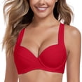thumbnail image 5 of RELLECIGA Women's 3/4 Molded Cup Push Up Underwire Bikini Top, 5 of 9