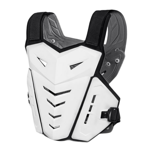 Chaleco protector genérico para motocicleta, resistente al desgaste y con absorción de impactos. Blanco
