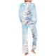 thumbnail image 4 of Puntoco Conjunto de pijama cómodo para mujer, con estampado navideño, cuello redondo, bolsillo, pantalones, ropa de casa, pijama, 4 of 5