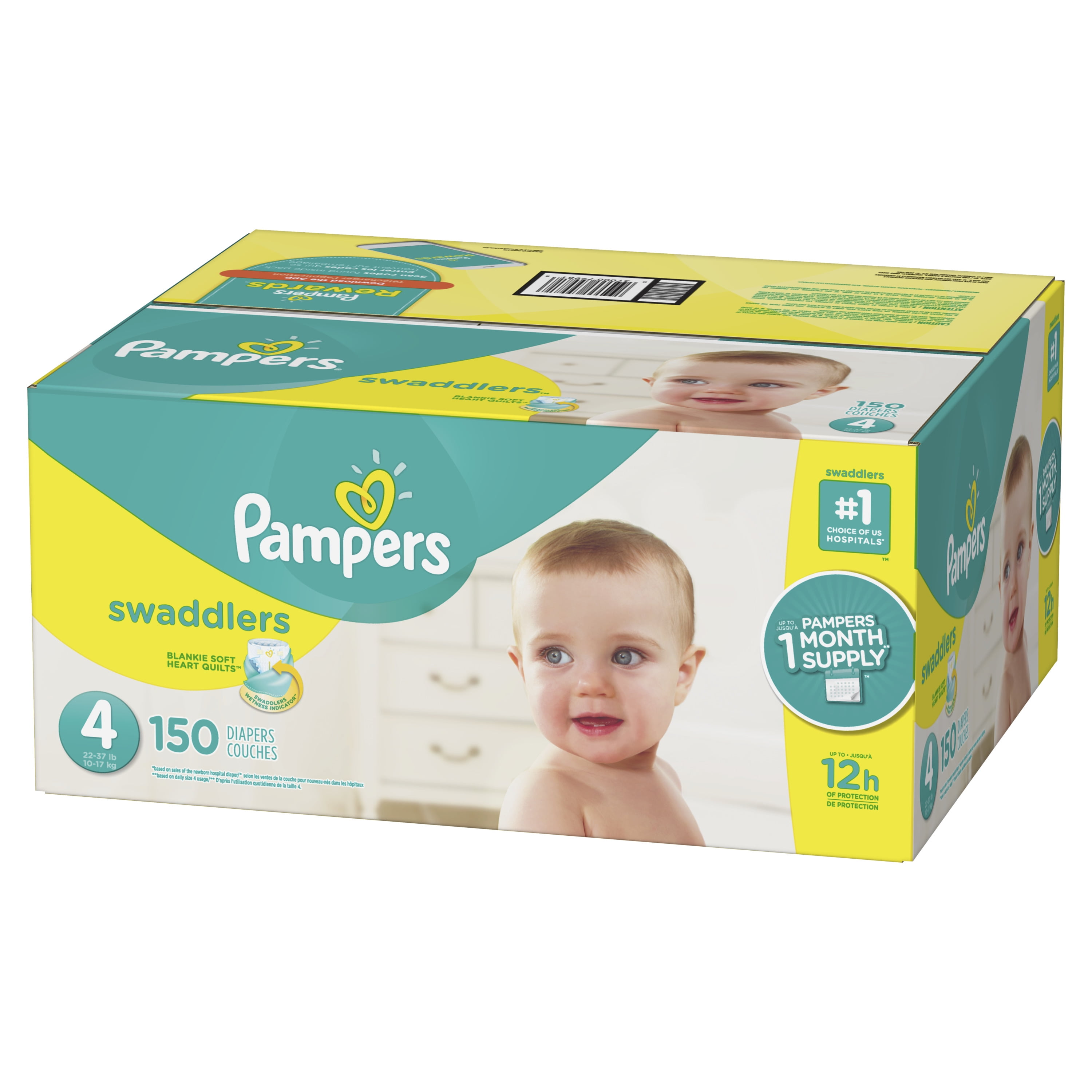 168 pampers swaddlers size 1