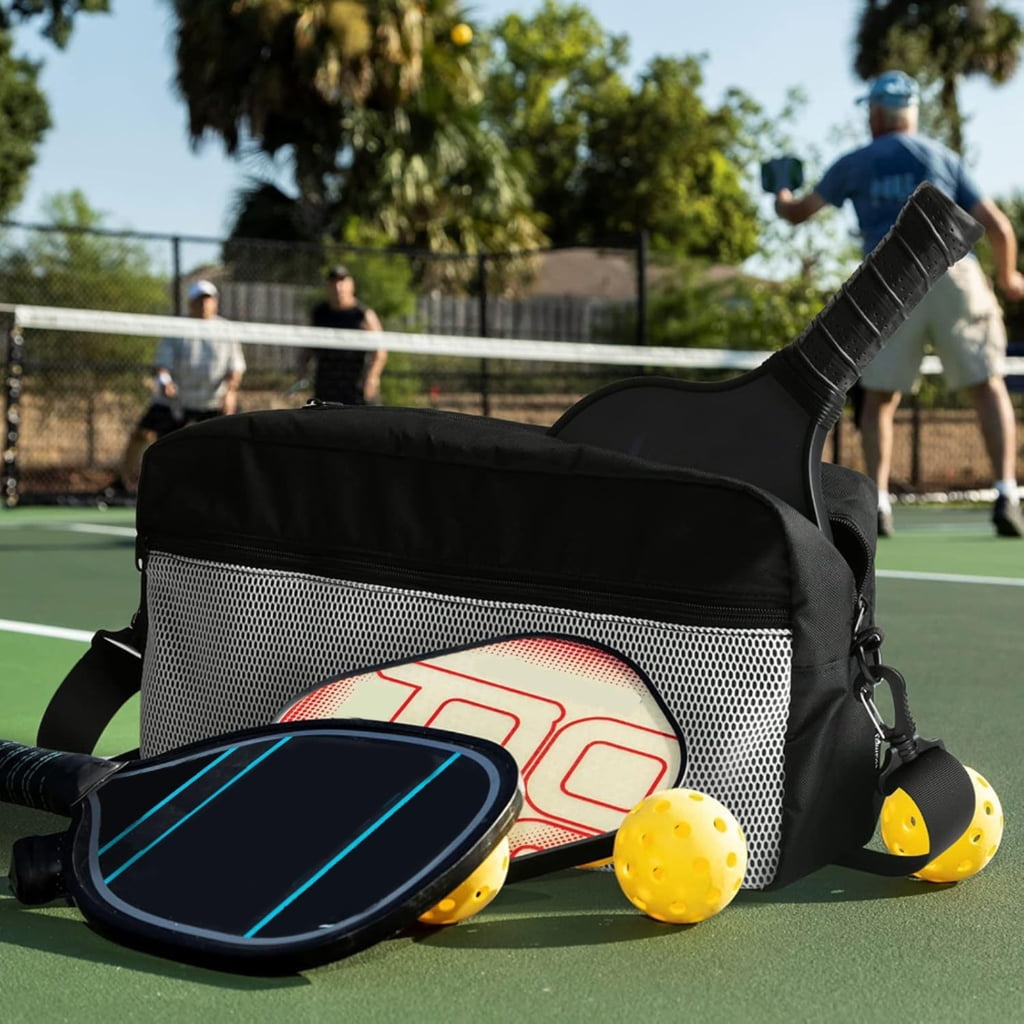 Multiple Layer Pickleballs Organizers Bag Spacious Storage Compartments Ventilated Fabric Included