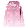 thumbnail image 4 of LRen Girls Zip Up Hoodies Christmas Kids Casual Long Sleeve Sweatshirt Fall Jacket with Pockets,E-Pink,4-5 Years, 4 of 5