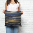 thumbnail image 2 of Blue Yellow Striped Pillow Covers 20x20 Inch Decorative Throw Pillow Cover, Modern Abstract Art Stripes Sofa Pillowcases Accent Cushion Case Home Decor Bedroom Living Room, 2 of 6