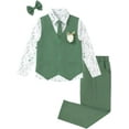 thumbnail image 2 of SANMIO Toddler Boy Suits Dress Clothes Formal Slim Fit Suit Set 6 Piece Tuxedo Gentleman Wedding Outfit Dresswear Vest Set, 2 of 7