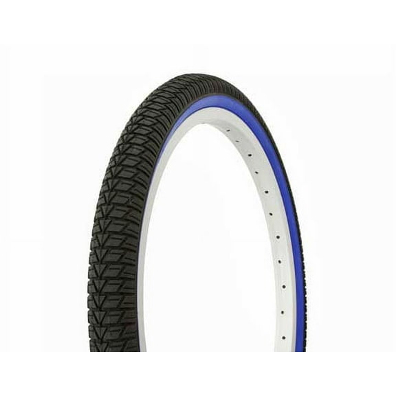 Tire Duro 20" x 1.75" Black/Blue Side Wall.lowrider bike tire, lowrider bicycle tire,bmx bike tire,chopper bike tire