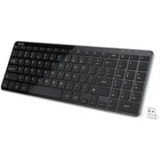 Wireless Keyboard, OMOTON 2.4GHz USB Compact Slim Computer Keyboard with Numeric Keypad for Laptops, Desktops, PCs,