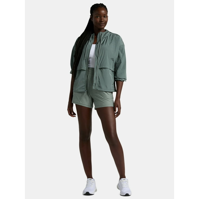 Athletic Works Women's Zip Front Windbreaker Jacket, Size XS