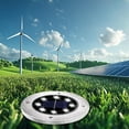 thumbnail image 4 of 1 Pack Solar Garden Lights Outdoor - 8 LED Solar Ground Lights, Waterproof In-Ground Landscape Lighting for Pathway, Lawn, Patio, Yard, and Walkway, 4 of 6