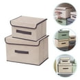 thumbnail image 3 of 3 juegos de cajas de almacenamiento plegables, contenedores de almacenamiento con tapa, contenedor de almacenamiento de ropa, organizador de ropa para armario, 3 of 7