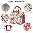 thumbnail image 4 of Lunch Bag Lunch Box for Women Reusable Insulated Lunch Cooler Bags,Large Capacity for Work Travel Picnic,Water-Resistant Pioneer Colorful Floral Lunch Tote Bag Gifts for Woman Mom Red, 4 of 6