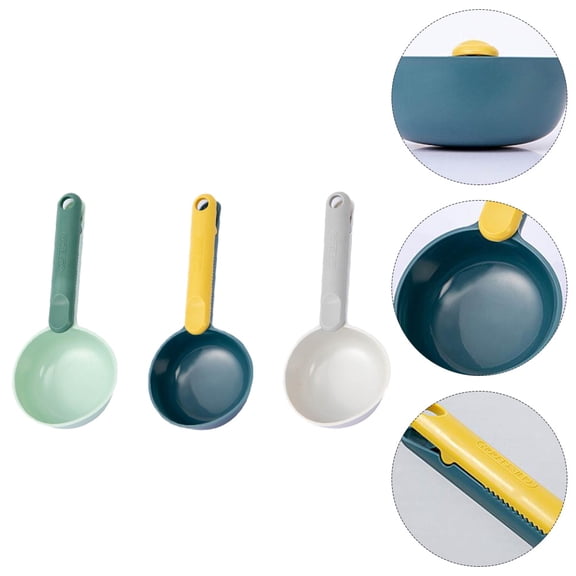 FRCOLOR 3 Pcs Plastic Scoops for Dry Goods Slotted Spoons Cooking Ladle Rice